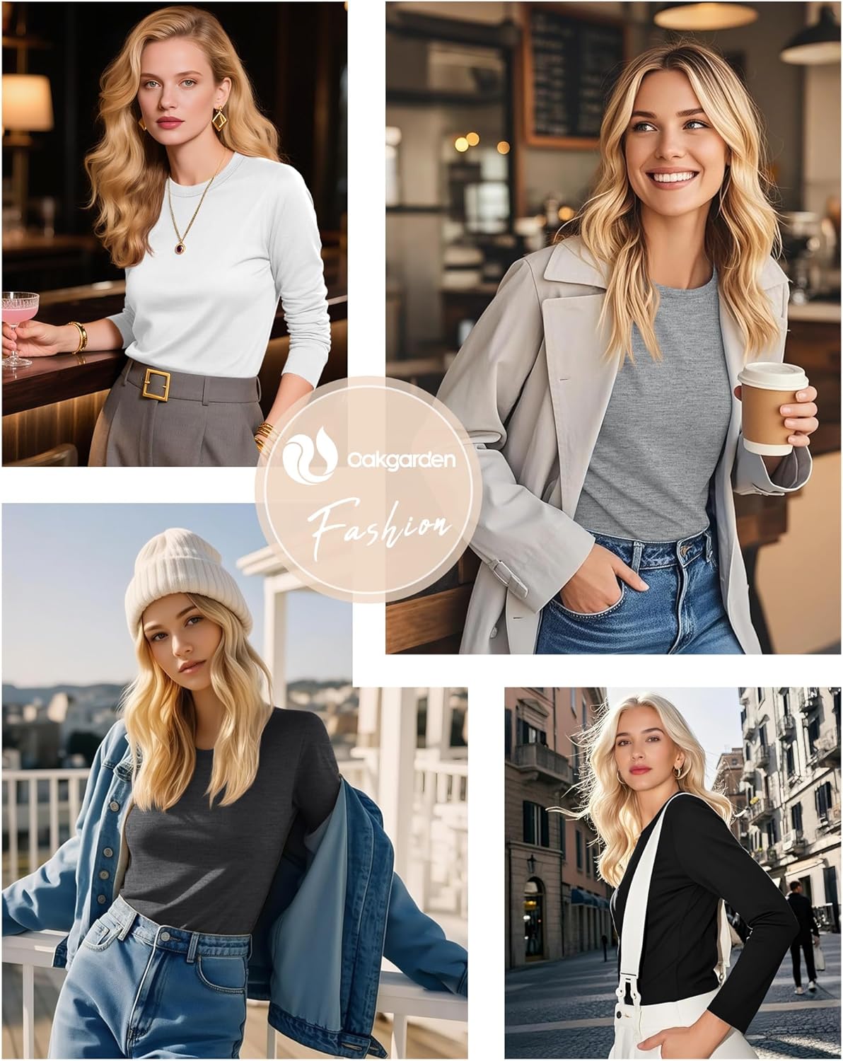 8 Pack Womens Long Sleeve Shirts Casual Basic Tops Crew Neck Undershirts Stretch Layering Tee Shirts 2026 Fashion - Image 2