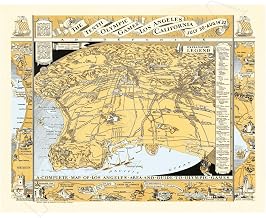Posterzilla 1932 Los Angeles Olympics Beautiful Pictorial Venue Map (24""x30"")