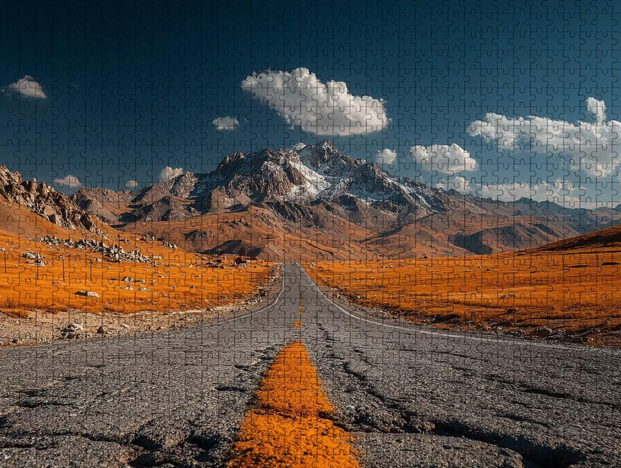 Puzzle 2000 elementów dla dorosłych Snow Mountain, drewniane puzzle, 99 x 71 cm, części ściśle do siebie pasują, dla mężczyzn, kobiet, starszych seniorów, dekompresyjnych, letnich prezentów