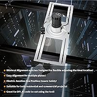 Vista 4 de Placa de montaje de nueva construcción, 3-4-6 pulgadas, kits de carcasa de iluminación empotrada LED, accesorio de soporte de acero plano