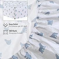 Vista 156 de RUVANTI Flannel Sheets Twin Size - 100% Cotton Double Brushed Twin Sheets Set, Deep Pockets 16 Inches, All Seasons Breathable & Extra Soft Bed Bali