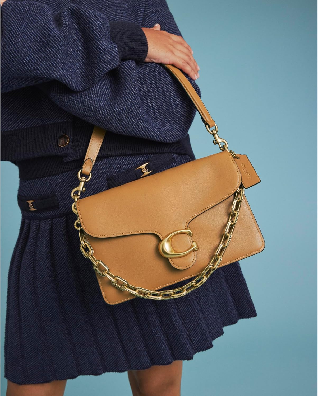 COACH womens Chain Tabby Shoulder Bag - Image 2