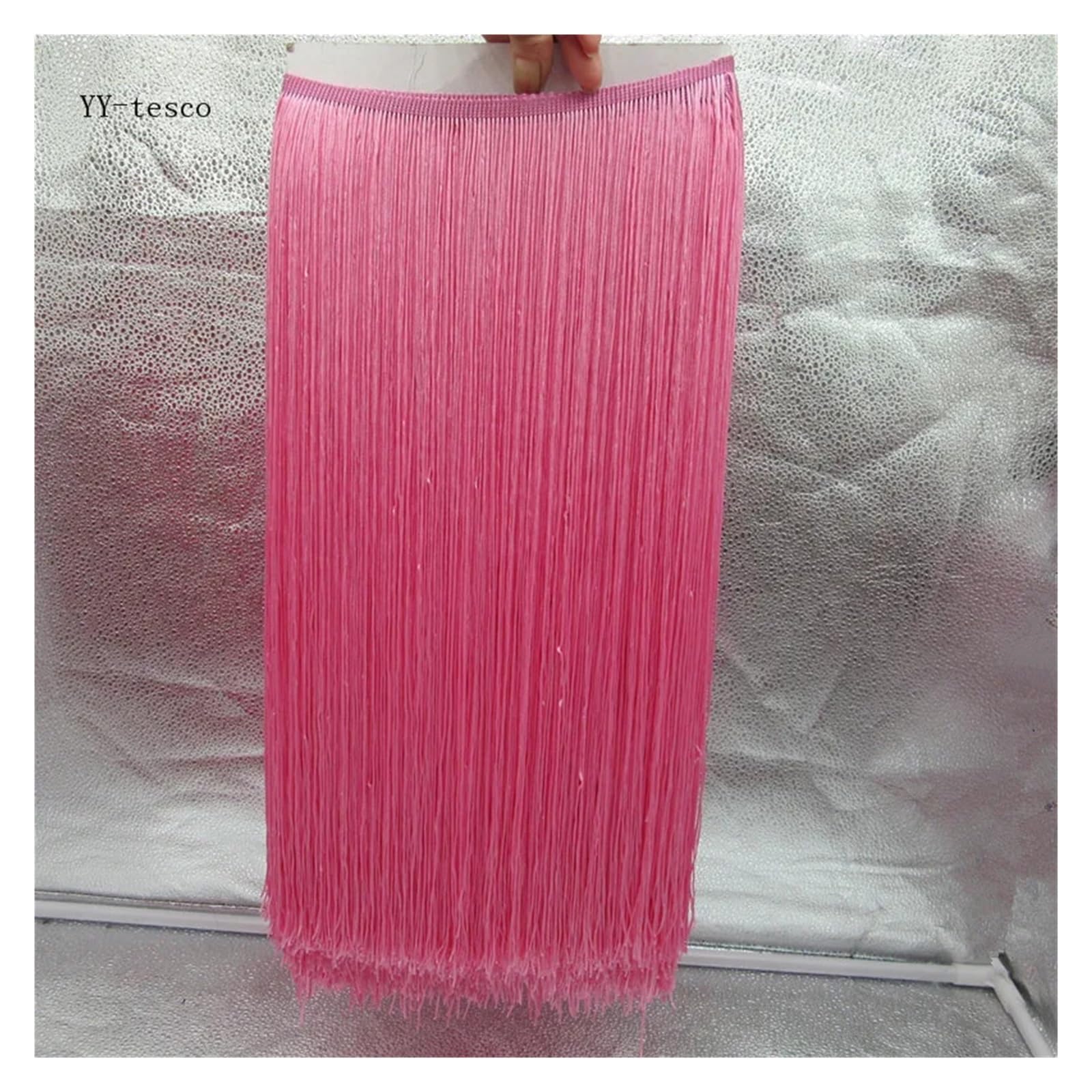 10yards/Lot Fringe Trim Quasten Trimmen Frange 100cm Breit for DIY Latin Kleid Bühne Kleidung Zubehör Spitze Band(Pink,5yards)