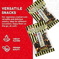 Vista 4 de Shirakiku Galletas japonesas de arroz Nori Maki Arare con algas marinas Arroz glutinoso, salsa de soja, trigo y algas marinas Aperitivos