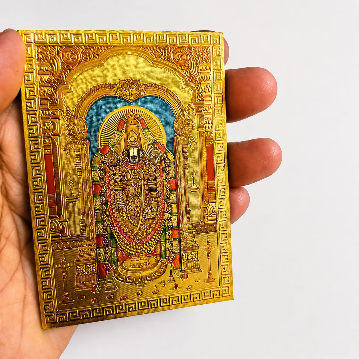 Return Gifts for Pooja | Tirupati Balaji Fridge Magnet | Pack of 10 | Perumal Photo Small 7.5 x 5.5 cm with Magnet | Religious God Spiritual Divine Housewarming Gift-image-24