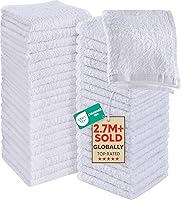 Vista 14 de Utopia Towels - Juego de 24 toallas de algodón, 100% algodón hilado de anillo, toallas de franela de primera calidad para la cara, altamente Blanco