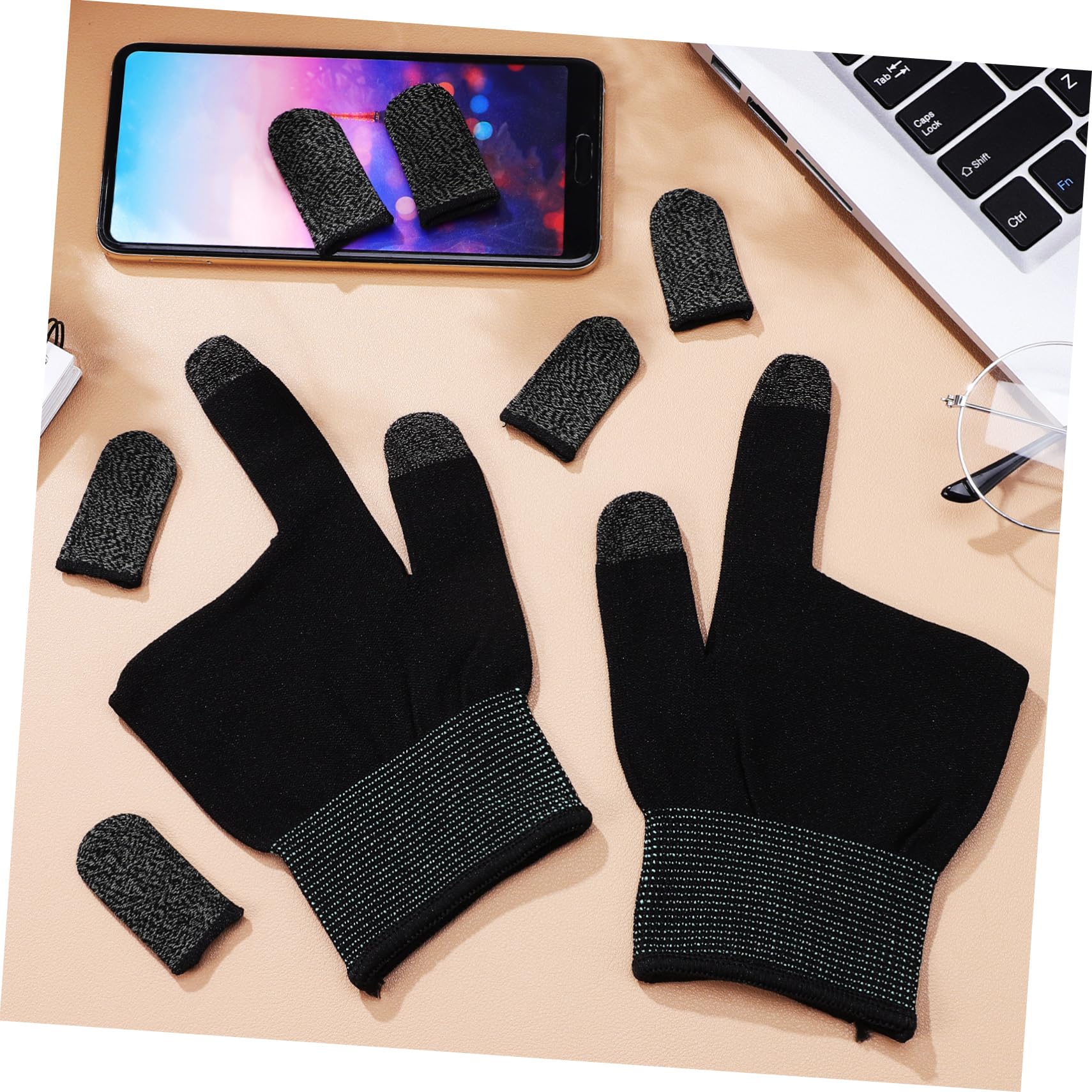 Amazon | NAMOARLY ゲーミンググローブ 指なしフィンガースリーブ 伸縮