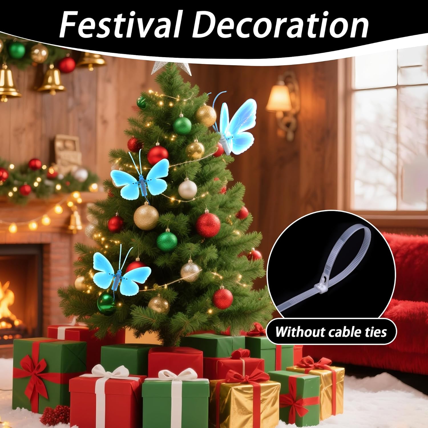 Wedding LED Electric Butterfly Light : 16" Moving Butterfly Floor Lamp Creative Decor & Adjustable Height - Decor for Birthday Party Christmas Banquet Baby Bridal Shower (Ice Blue)