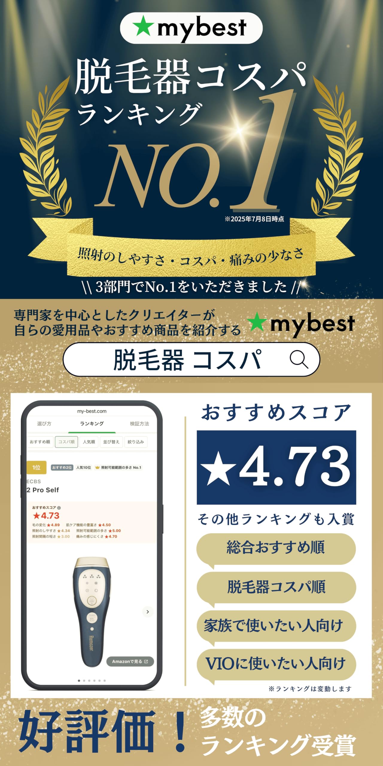 Amazon | 脱毛器 Remozer 2 Pro Self メンズ 髭 脱毛機 VIO対応 光美容