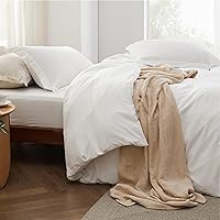 Vista 278 de Bedsure - Juego de ropa de cama de 2 piezas con 1 funda de edredón y 1 funda de almohada, extrasuave, prelavado, con cremallera, sin edredón