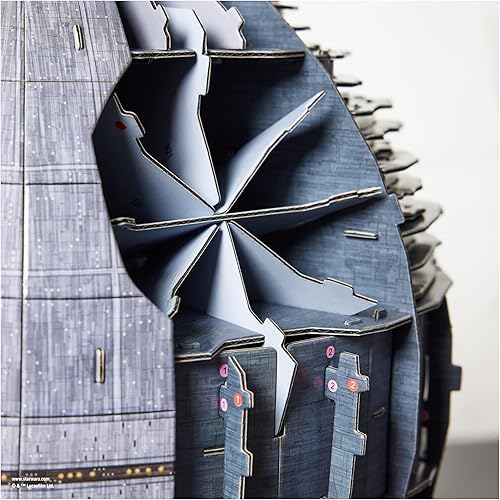 Miniatura 7 de 4D Build Star Wars Deluxe Death Star II - Kit de modelo 3D de cartulina de Star Wars, regalos de Star Wars, decoración de escritorio para fanáticos