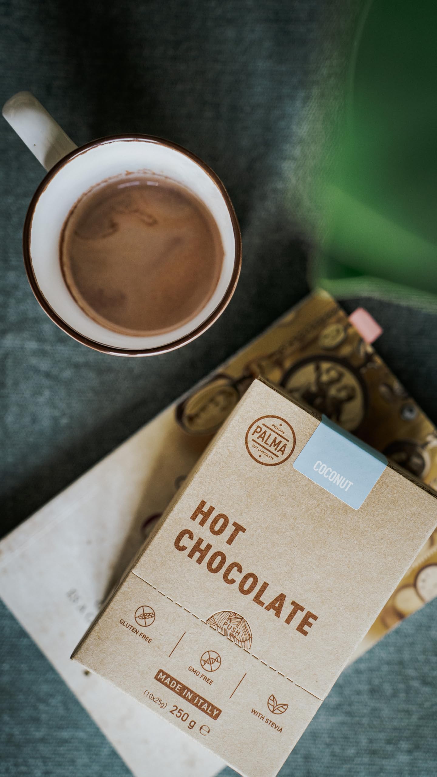 PALMA Italian Hot Chocolate Sachets - Sugar Free Dark Chocolate - No Added Sugar | 500g (20 Servings) — view 75