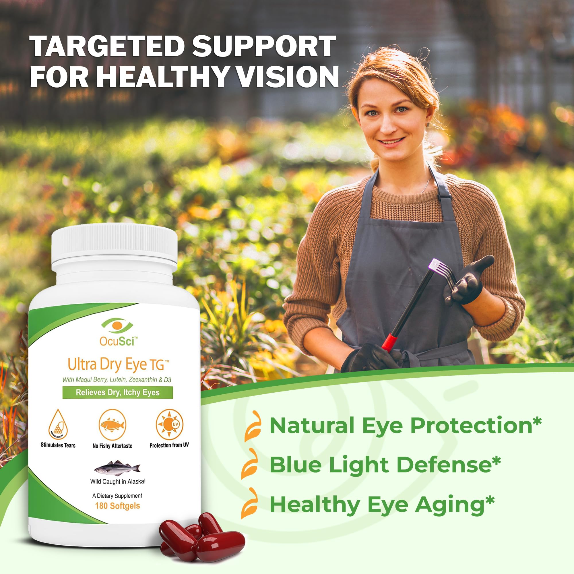 Formulated to Help Relieve Dry, Itchy Eyes - 1700mg Triglyceride Omega-3 + EPA & DHA, Lutein,Zeaxanthin, B12, D3-60 Servings (Ultra Dry Eye, UDETG - 2 Month) — Amazon image 7