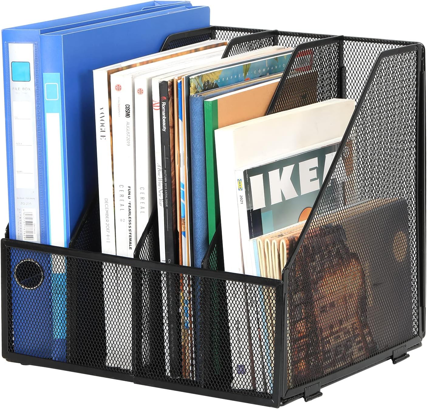 4 Compartments Magazine File Holder