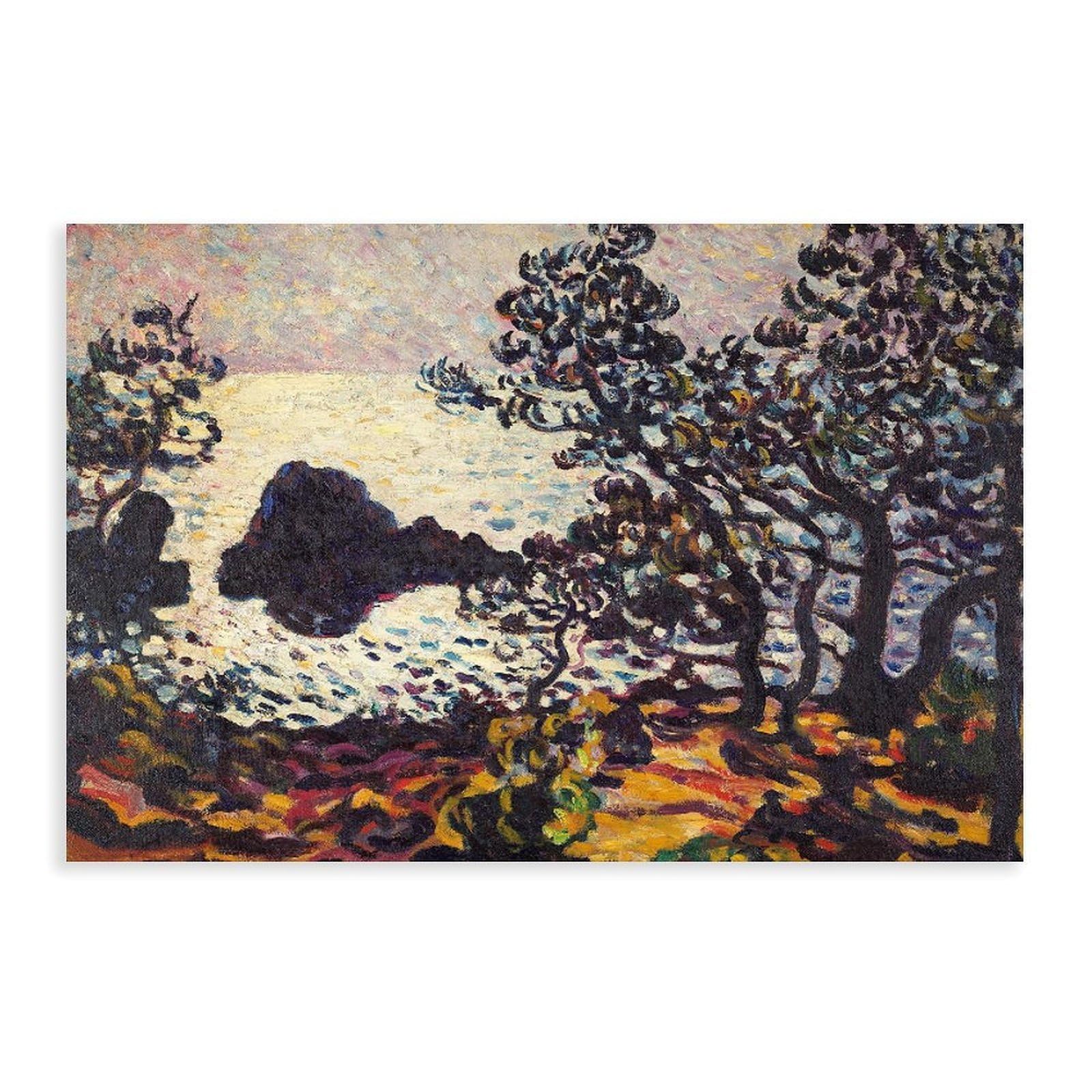 DFJyjFGJJ Louis Valtat,The Sea at Antheor 1907 Wall Decoration Poster Family Bar Restaurant Garage Cafe Art Sign Gift 24" L X 36" W