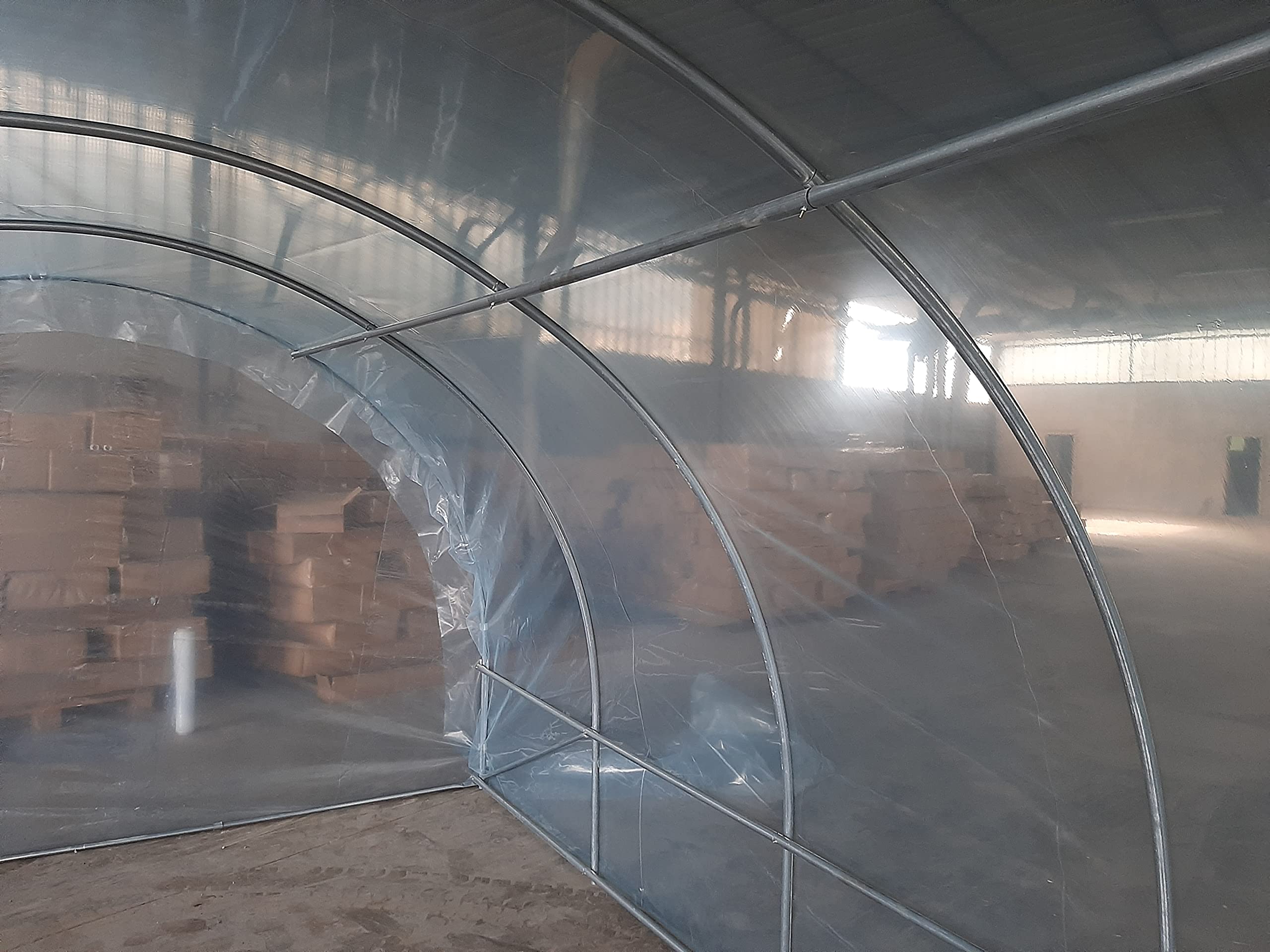 Invernadero Tunnel 3 x 8 m con lona PVC 150 MC Made in Italy con puerta frontal huerto jardín plantas vivero invernaderos botánicos
