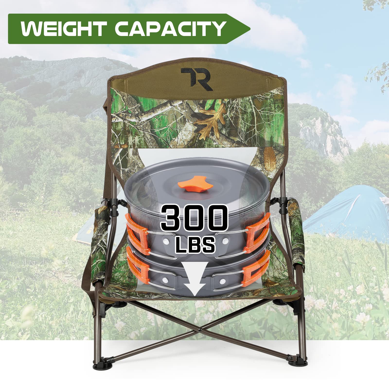 TR Low Camping Chair,Low Lawn Chairs for Concerts Lightweight Heavy