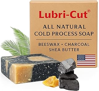 Jabón natural con cera de abejas y carbón, pa...