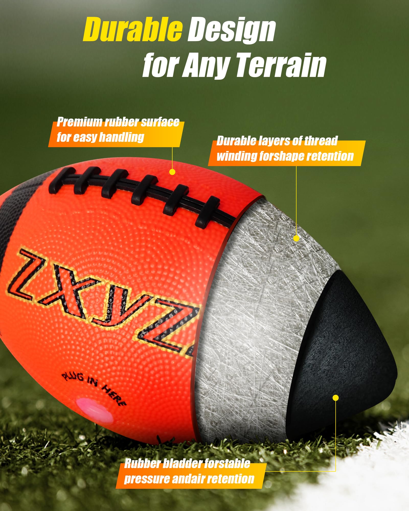 Zxyzz Rechargeable Glow in The Dark Football Birthday Gifts for 6 7 8 9 10 11 12 13 14 15 Year Old Boys, NO 6 Light Up Football Perfect for Teen Outdoor Sports Ideas, Kids Boys Toy Stuff Ages 6-15