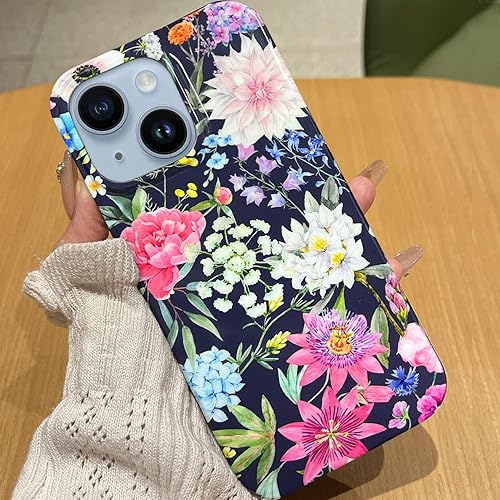 Miniatura 7 de J.west Funda compatible con iPhone 15 de 6.1 pulgadas, diseño de flores de jardín, goma de silicona suave, a prueba de golpes, lindo diseño floral,