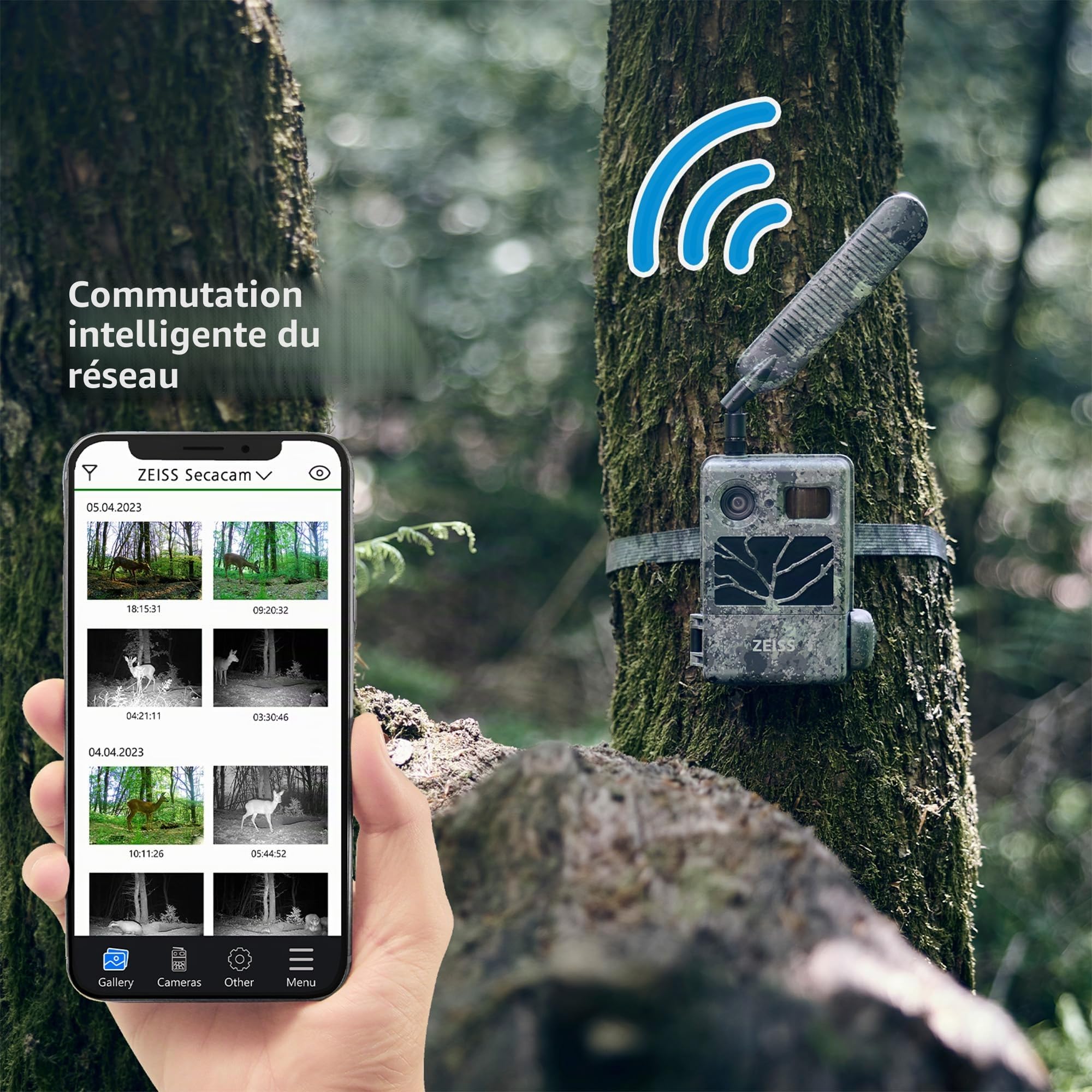 ZEISS Secacam 3 Wide-Angle - Caméra de Chasse Connectée Grand Angle 100°, 4G, 32Go, APP, 12MP, HD1080, Détection Infrarouge 20 m, Vision Nocturne, Étanche IP66, 60 LEDs noires invisibles, Surveillance