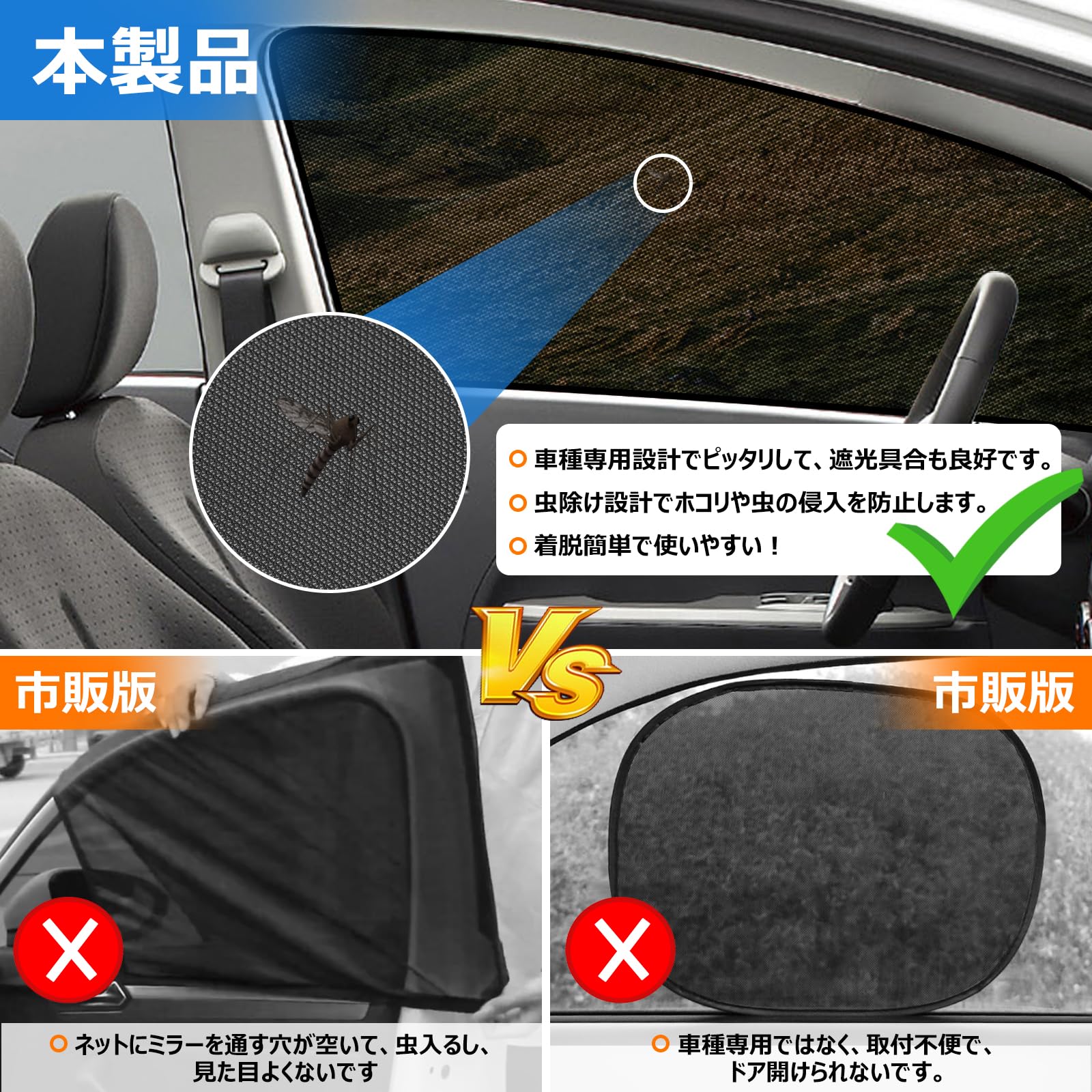 Amazon | BLUESEATECトヨタ アクア 10系 遮光 メッシュカーテン