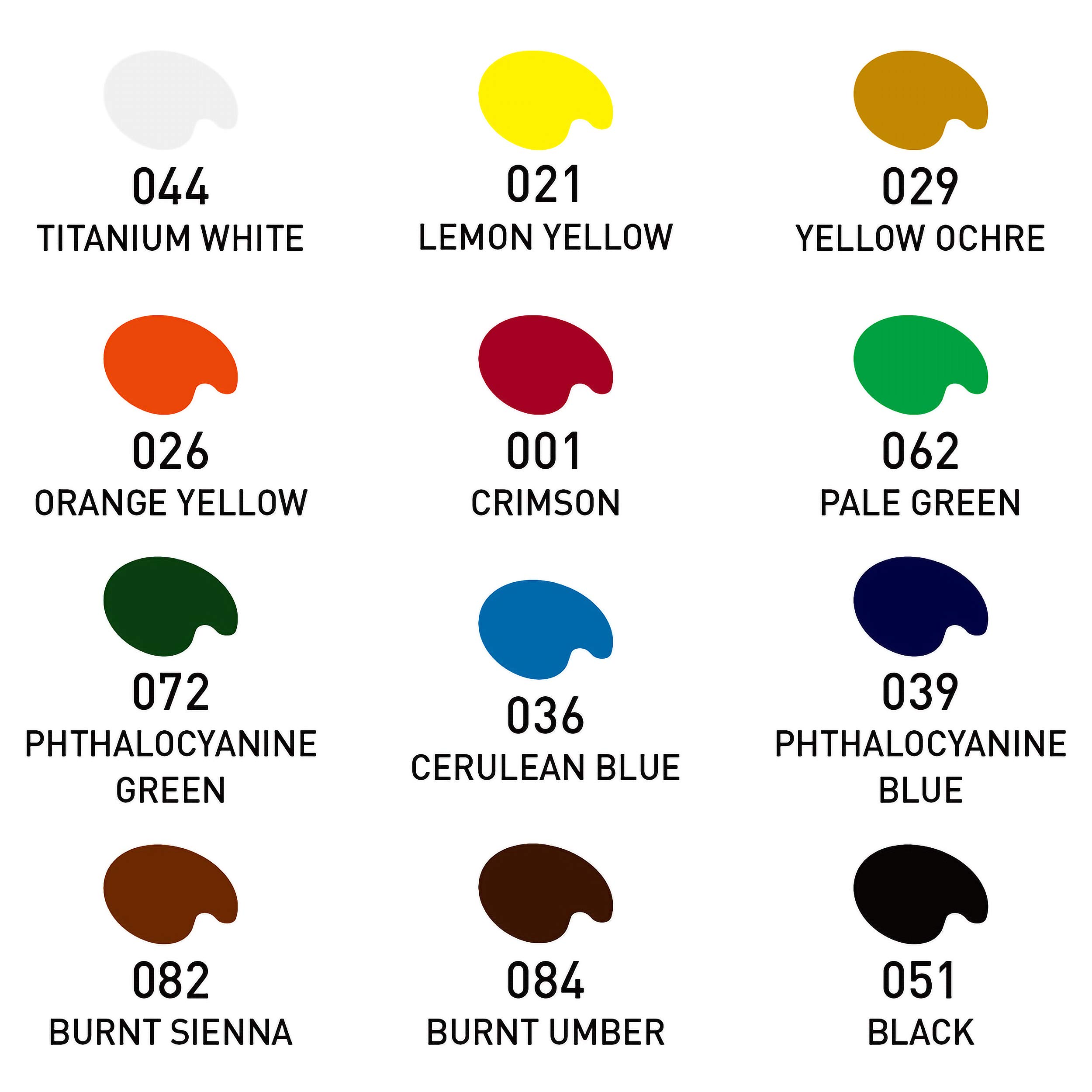 ESENG® Premium Acrylfarben Fruit AP-12, Set 12 Tuben x 12ml, Farbe für Holz, Leinwände und Keilrahmen, Perfekt geeignet für Anfänger, Bastler, Profis und Künstler (12er Pack)