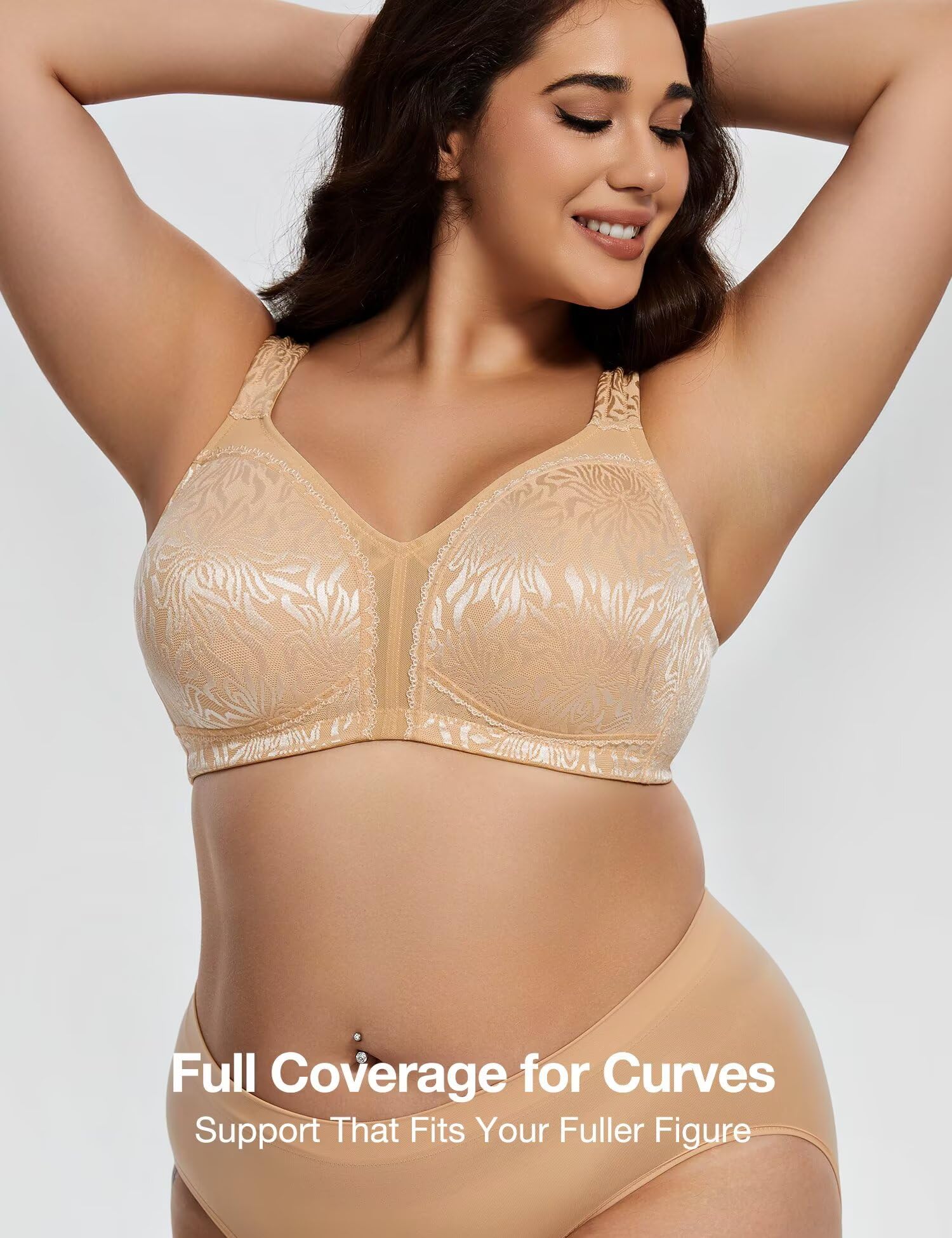 Deyllo Soutien-Gorge Minimiseur pour Femmes Soutien-Gorge sans Fil Non Rembourré