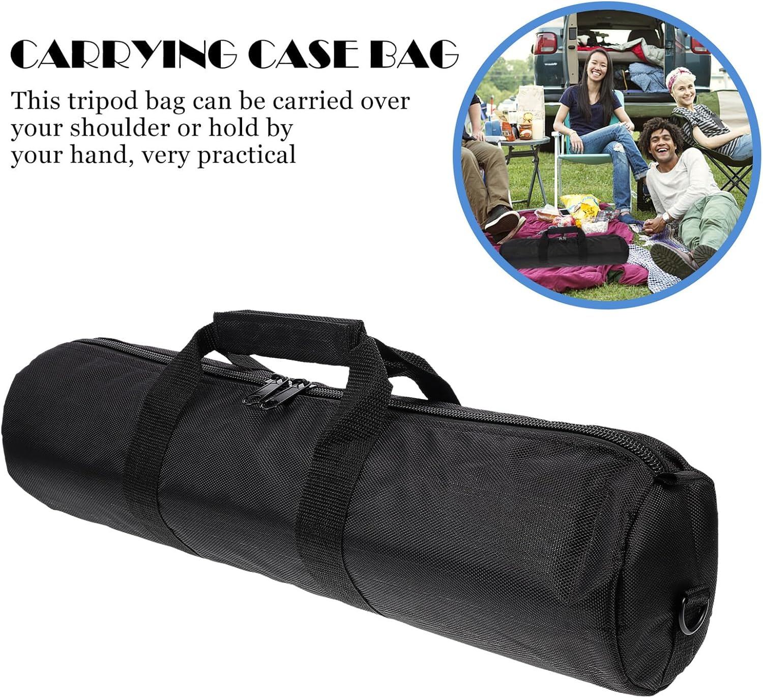 Thickened Tripod Bag Padded Carrying Case with Zipper Closure Portable Photography Stand Pouch for Speaker Stands and Monopods
