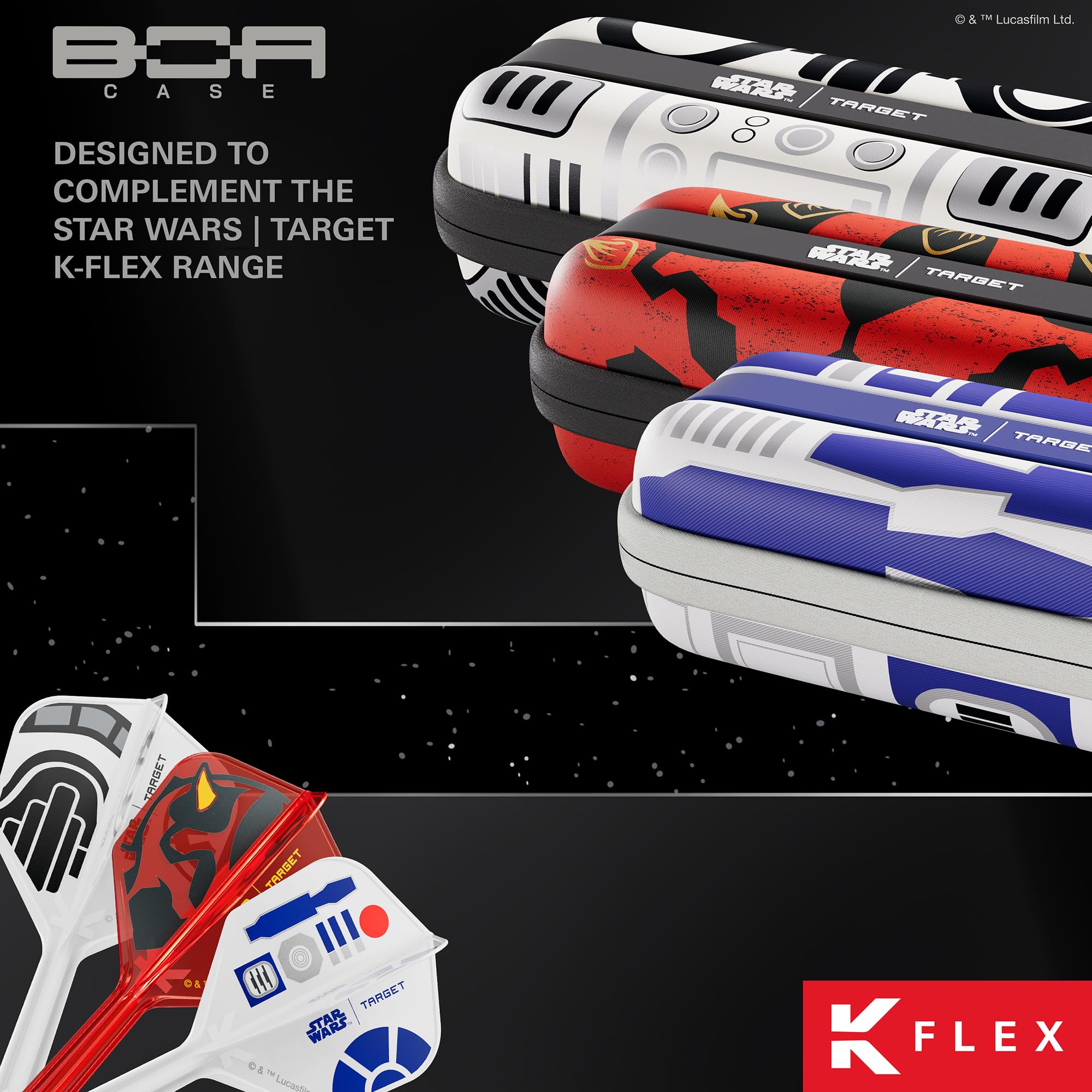 Target Darts Star Wars Stormtrooper Boa Cartera | Storm Trooper Estuche para Dardos Diseño Imperial, Compartimento para Puntas Swiss Point, Carcasa Rígida y Organizador Accesorios