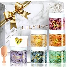 Christmas Gifts for Women - 9-Piece Floral Epsom Salt Gift Set for Women with 6 x 120g Epsom Salt, Bath and Body Gift Set in Elegant Box | Mothers Day Gifts, Birthday Gifts for Men