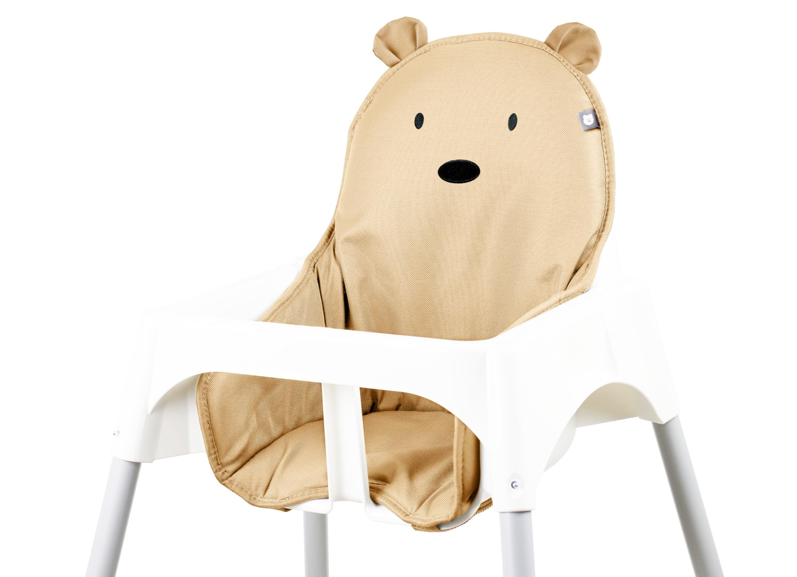 Tinydo Hochstuhl Sitzkissen für Ikea Antilop - ergonomisches Sitzen und Entlastung des Rückens durch extra dicke Memory Schaum Polsterung - Sitzverkleinerer Auflage ohne Verrutschen (Bär/Beige)