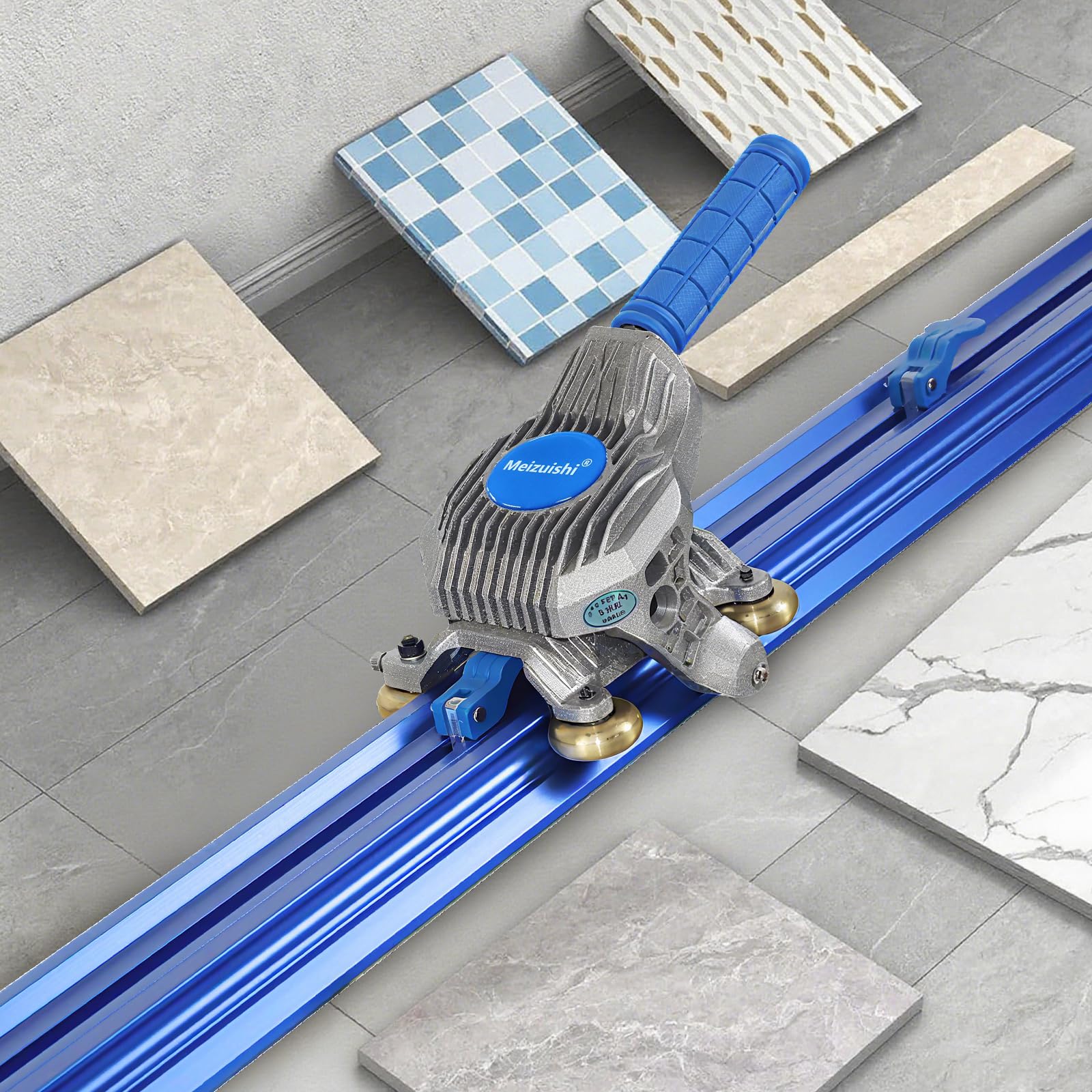 2.0m Coupe-Carrelage Manuel Précision Pour Céramique & Porcelaine Grand Format, Tête Alliage Tungstène, Utilisation À Une Main, Séparateur Et Guides Précision