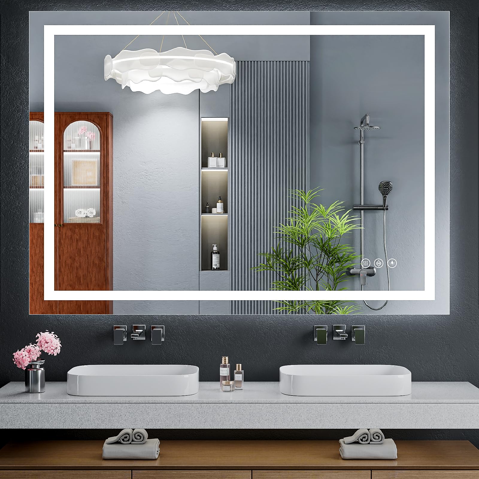 Photo 1 of MYSUNORIA 50" LED Bathroom Mirror with Lights
