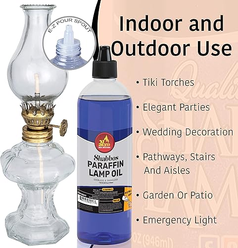 Miniatura 13 de Ner Mitzvah aceite de parafina para lámparas, no produce humo ni olor, quema aceite de forma limpia para uso en interiores y exteriores, con sistema