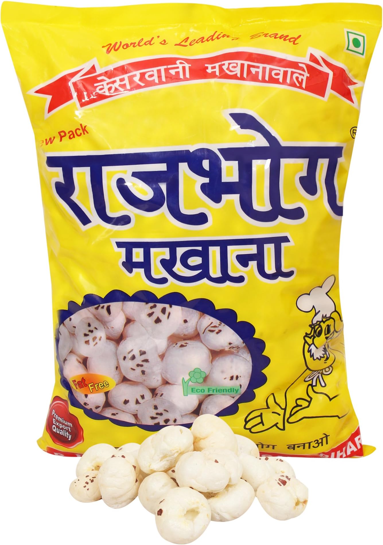 Rajbhog Regular Lotus Seeds Pop/Gorgon Nut Puffed Kernel (Makhana) Grade - Big Size Pouch, 8 X 2 kg