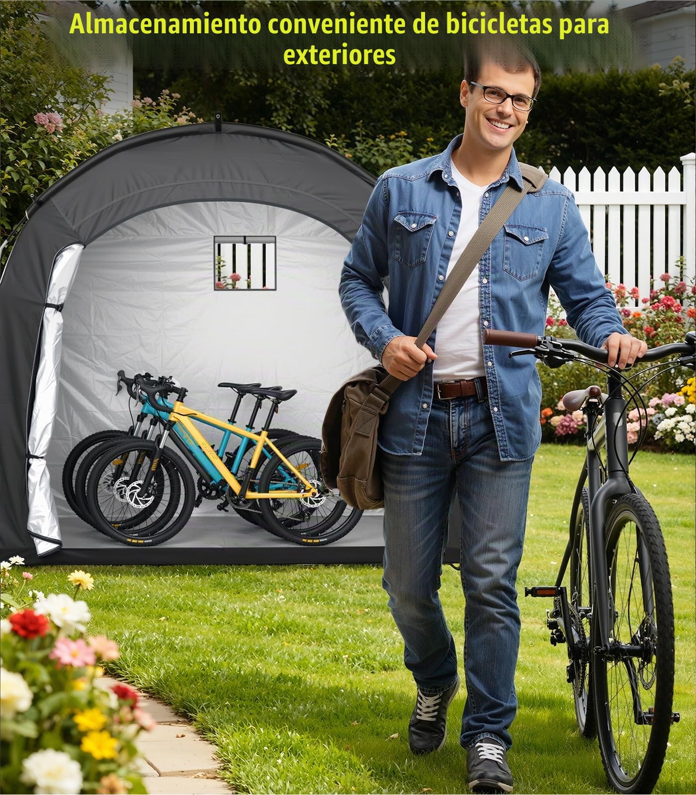 Housolution Fundas de Bicicleta para 5 Bici con Ventana Ventilada