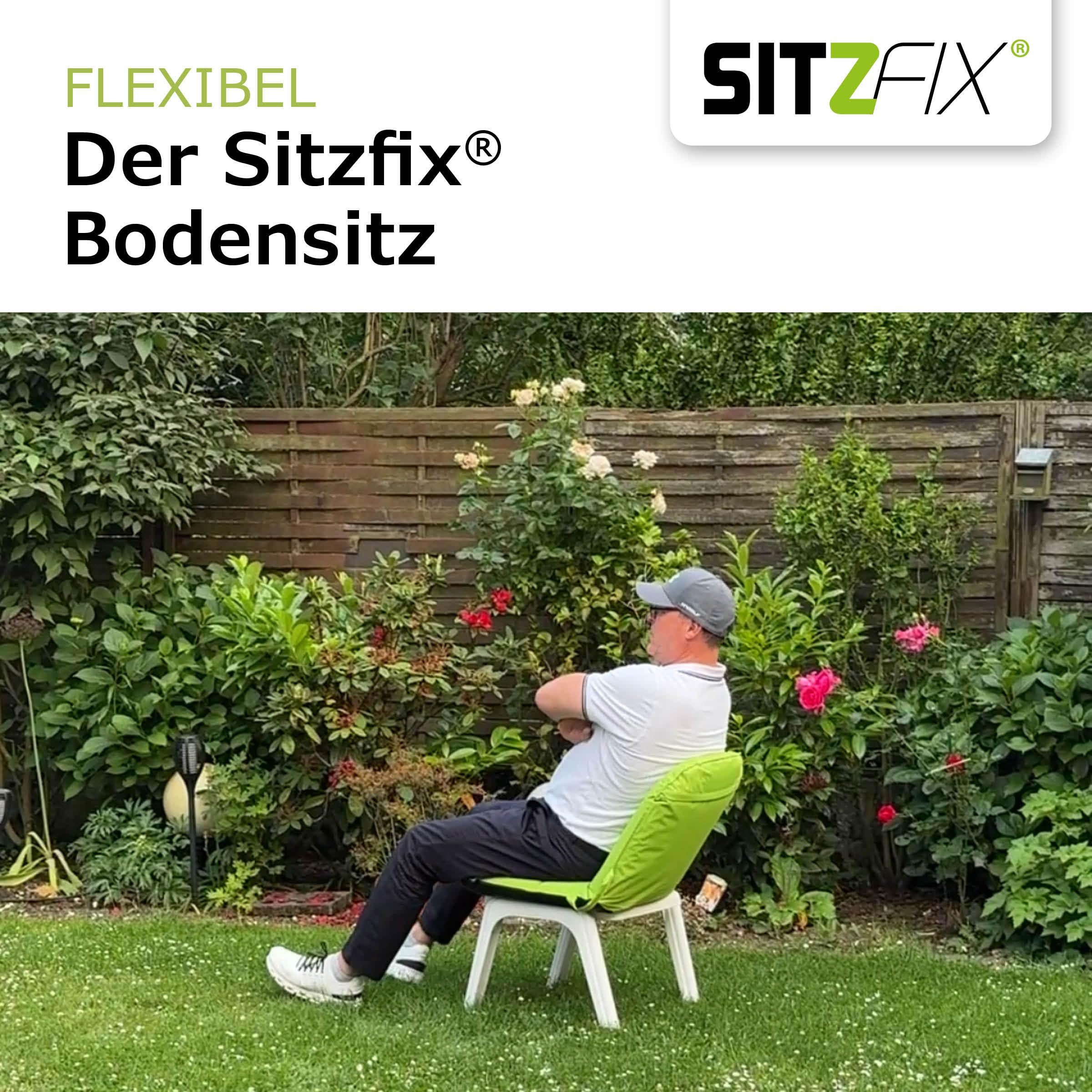 Bodensitzkissen, Bodenstuhl, Bodensitz Indoor/Outdoor mit Verstellbarer Rückenlehne grün von Bungarten