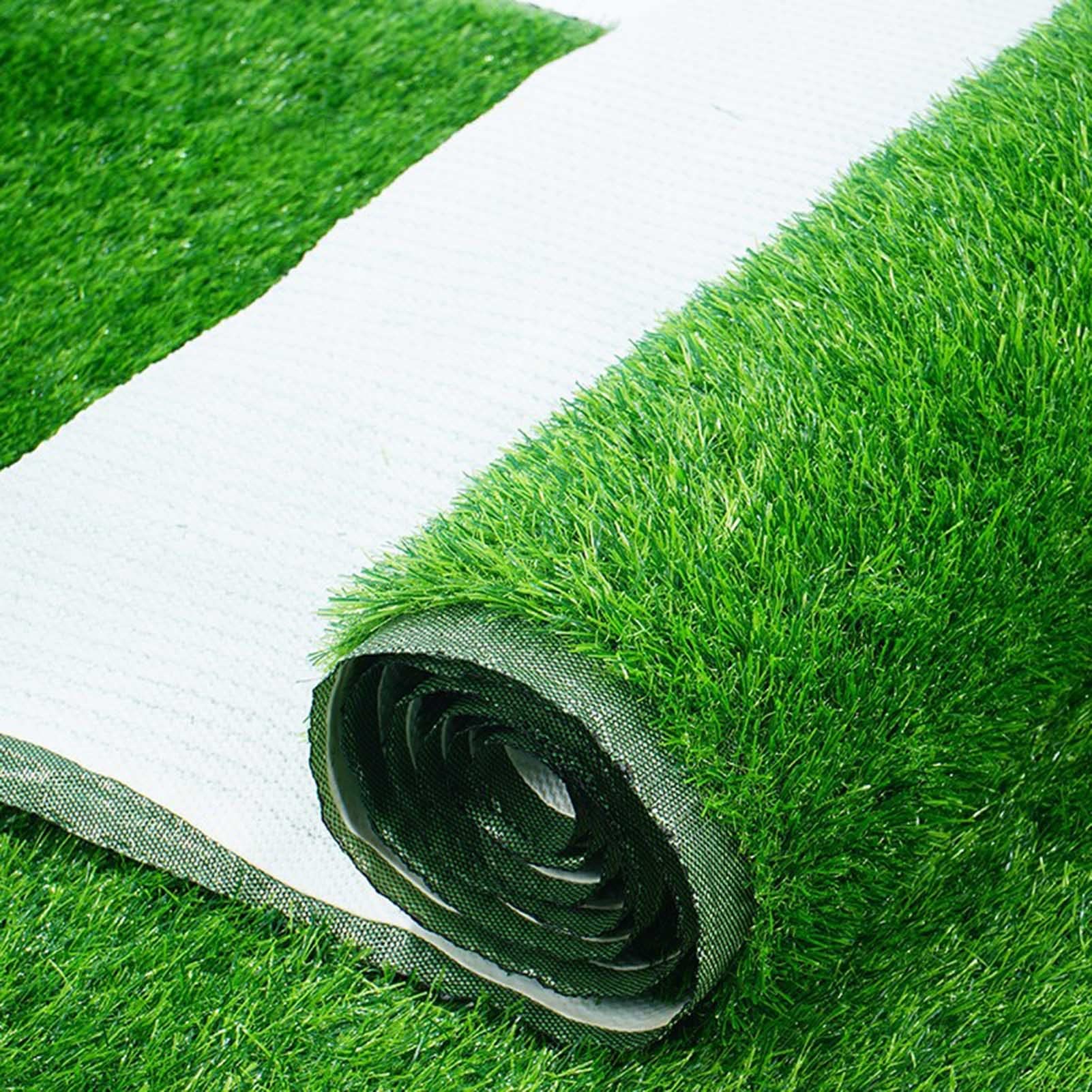 Gazon artificiel tapis de pelouse haute densité vert foncé