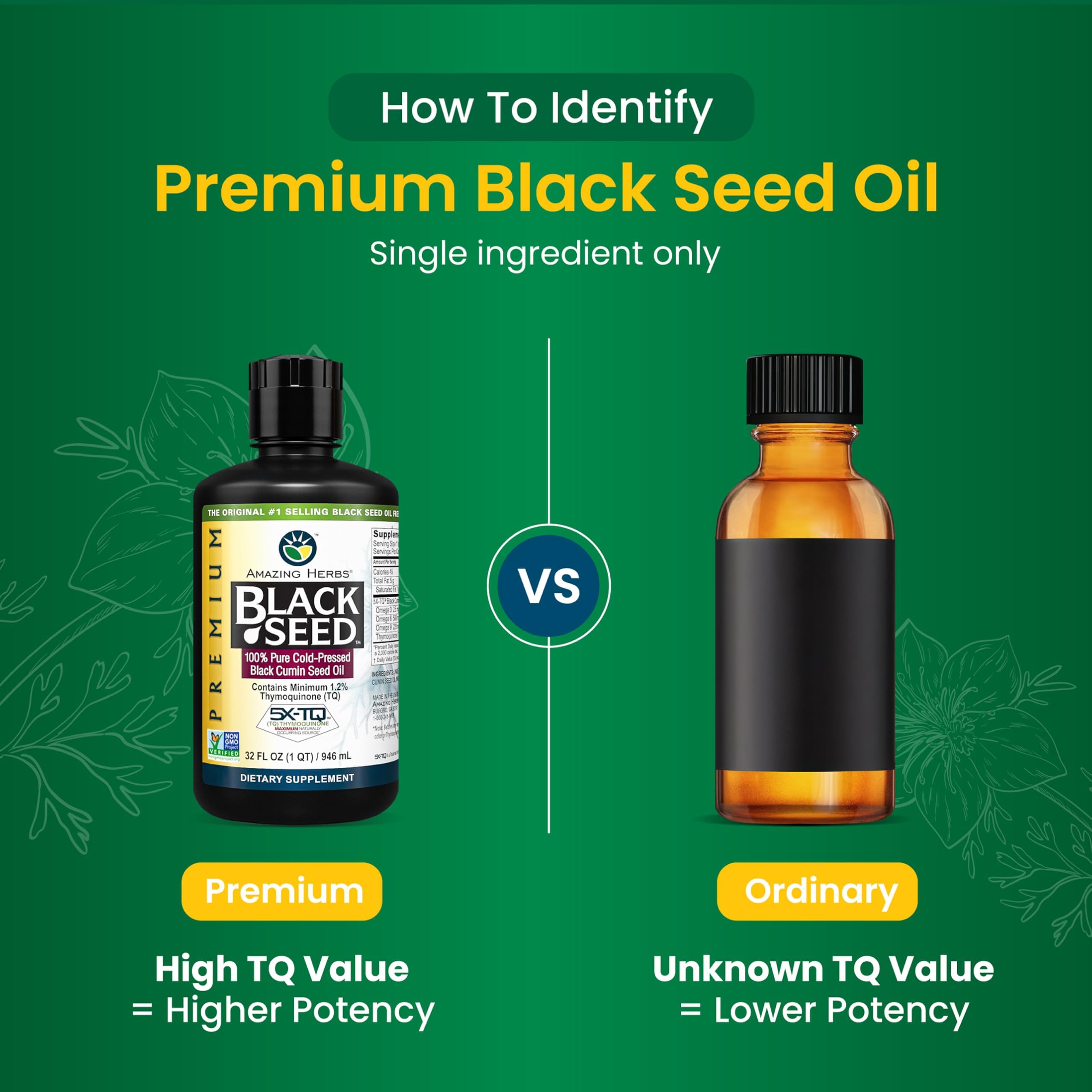 Amazing Herbs Premium Black Seed Oil Liquid - 32 Fl Oz Bottle — Amazon image 4