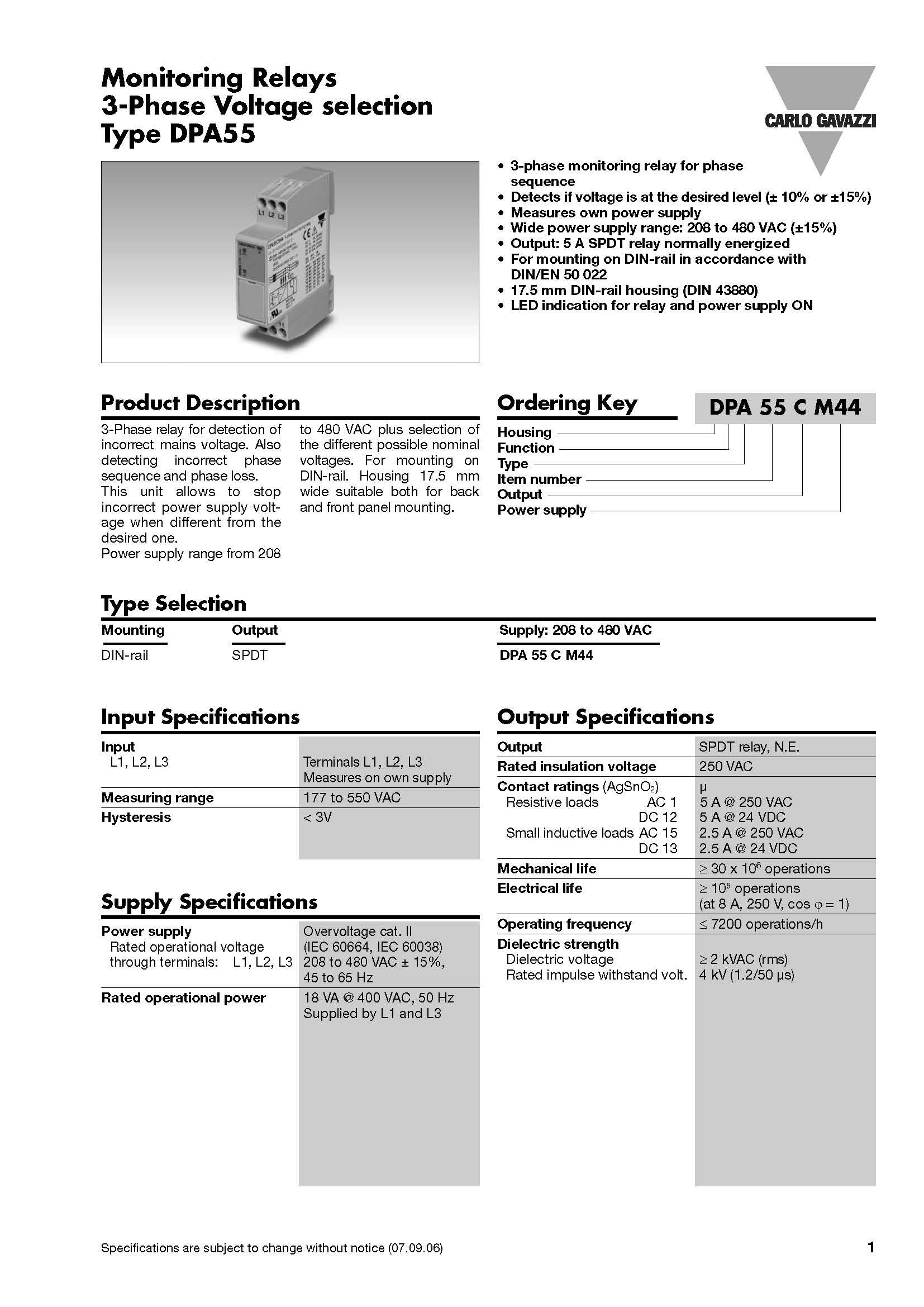 Relè Di Monitoraggio Trifase DPA51CM44 | Controllo Tensione/Corrente | Per Motori, Ascensori, Climatizzatori - Foto 7