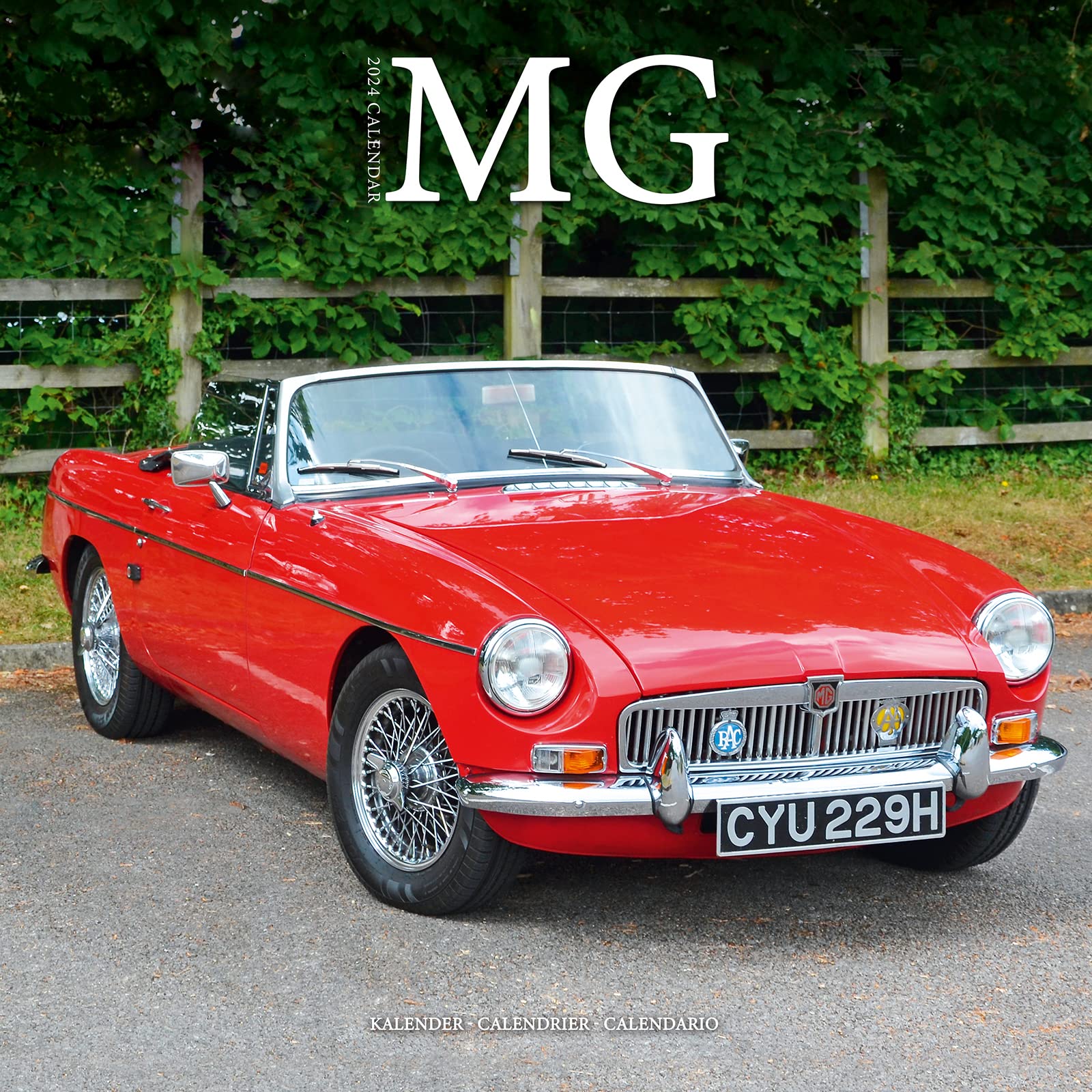 MG Calendar 2024 | Square Car Wall Calendar - 16 Month