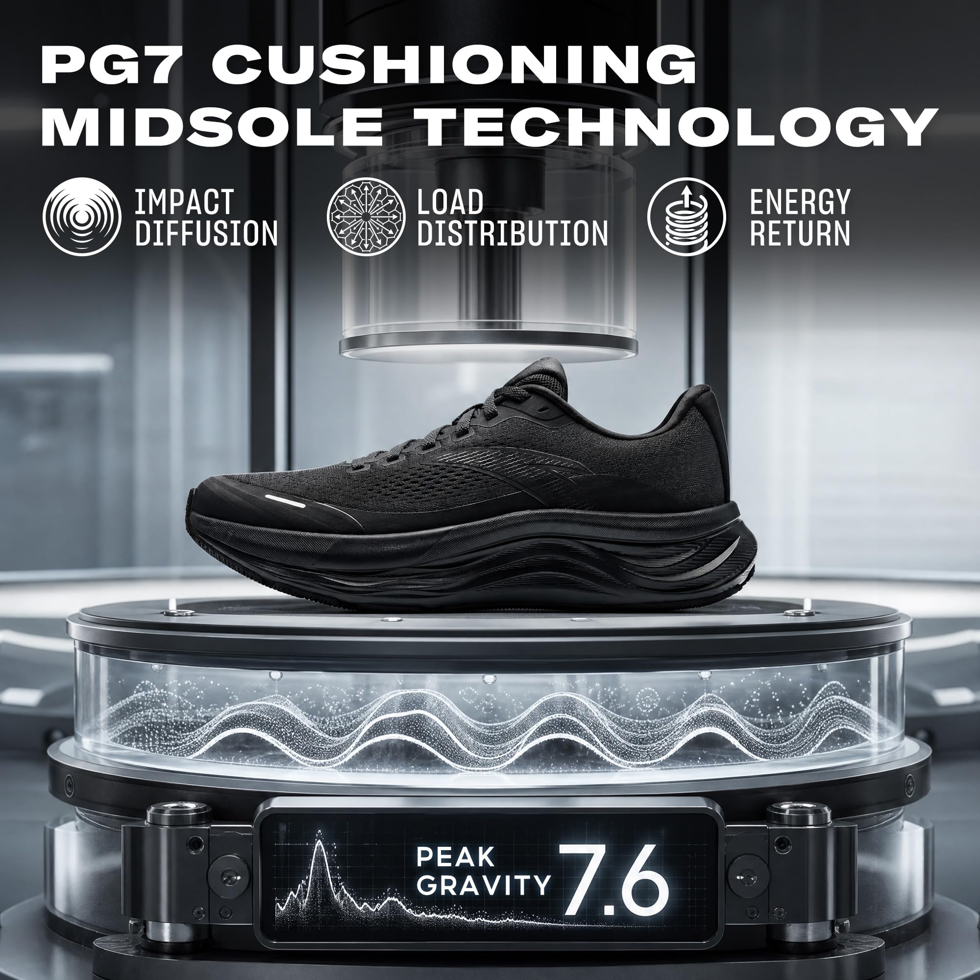 ANTA PG7 - Tenis deportivos para correr para hombre, cómodos, transpirables, para entrenamiento, gimnasio, entrenamiento cruzado, tenis deportivos