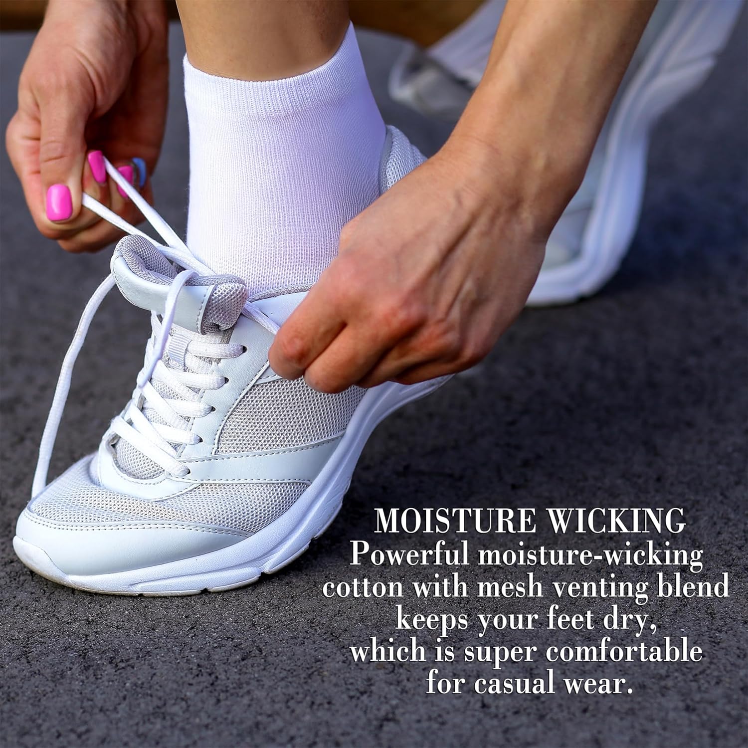 CHARMKING 6 Pairs Crew Socks for Women Soft Cotton Bootie Socks Moisture-wicking Casual Socks Non Slip Above Ankle - Image 3