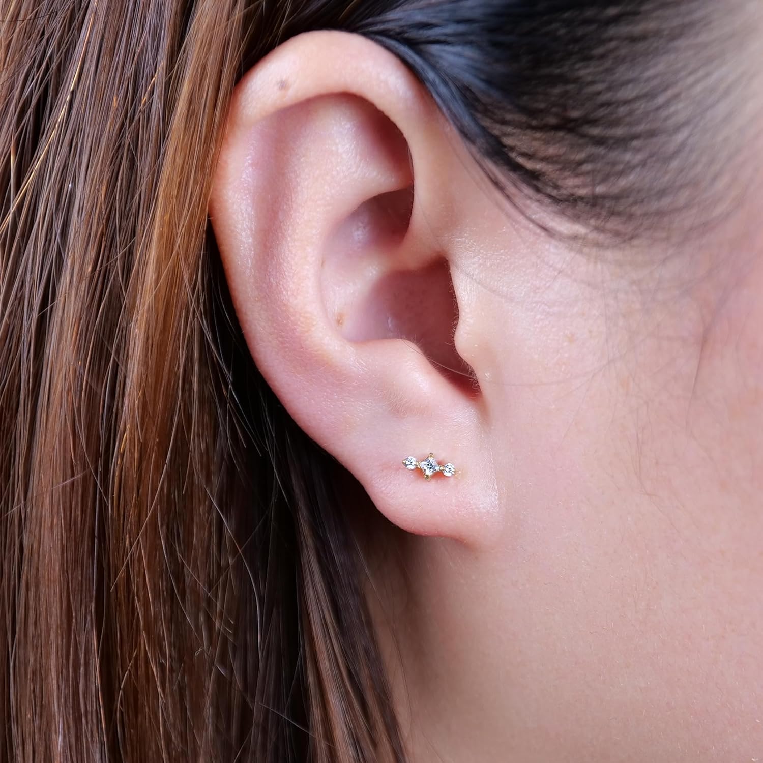 Limerencia Implant Grade Pure Titanium Studs, F136 Hypoallergenic G23 Small Dainty Cubic Zirconia Earrings for Women's Sensitive Ears - Image 3