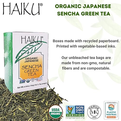 Miniatura 3 de HAIKU Bolsitas de té Sencha orgánicas, 16 CT