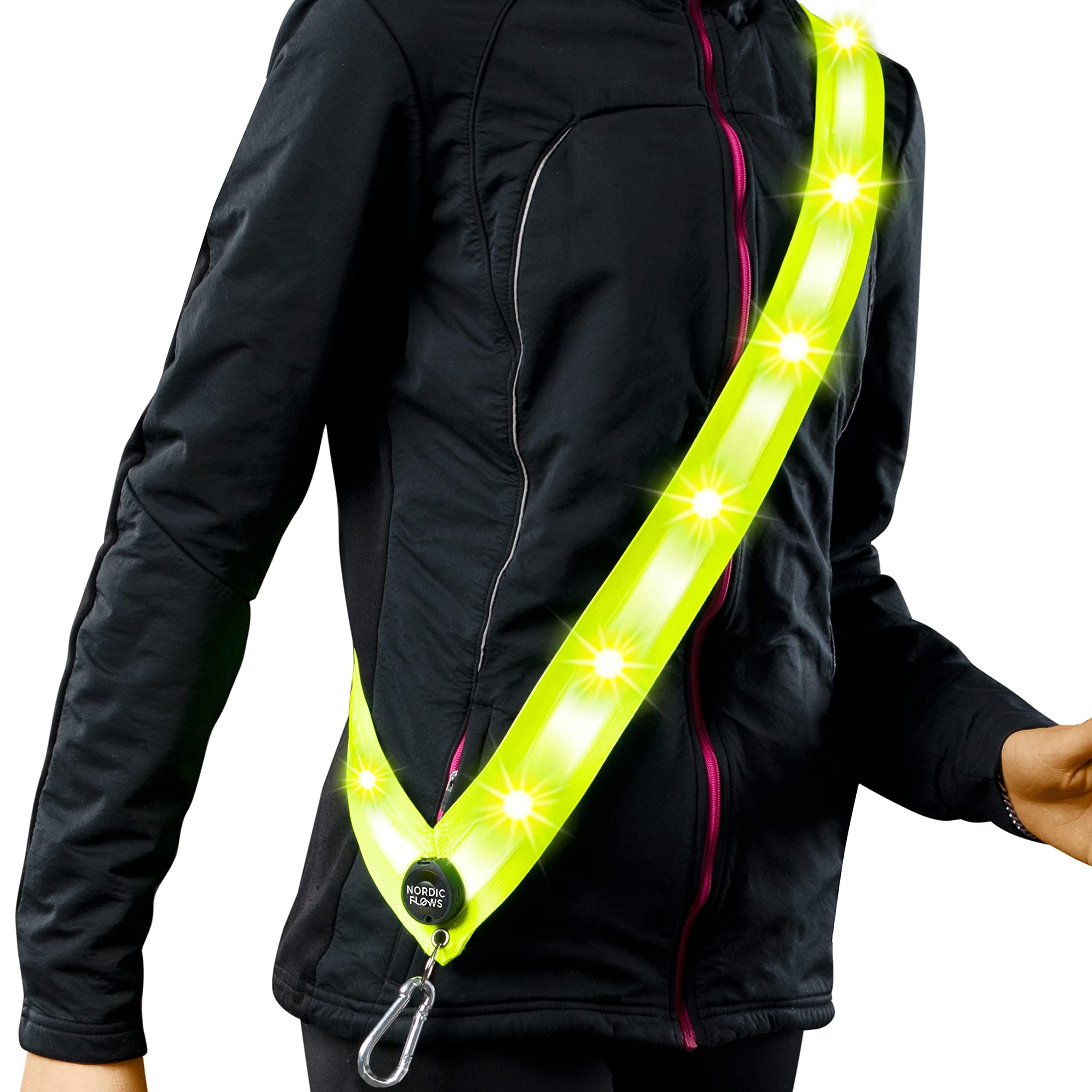 NALACAL Rechargeable LED Lighted Vest for Night Walking, Reflective Vest Nighttime Dog Walking LED Gear Night Visibility LED Reflective Vest for Night Walking, Reflective Running Gear for Dog Walking