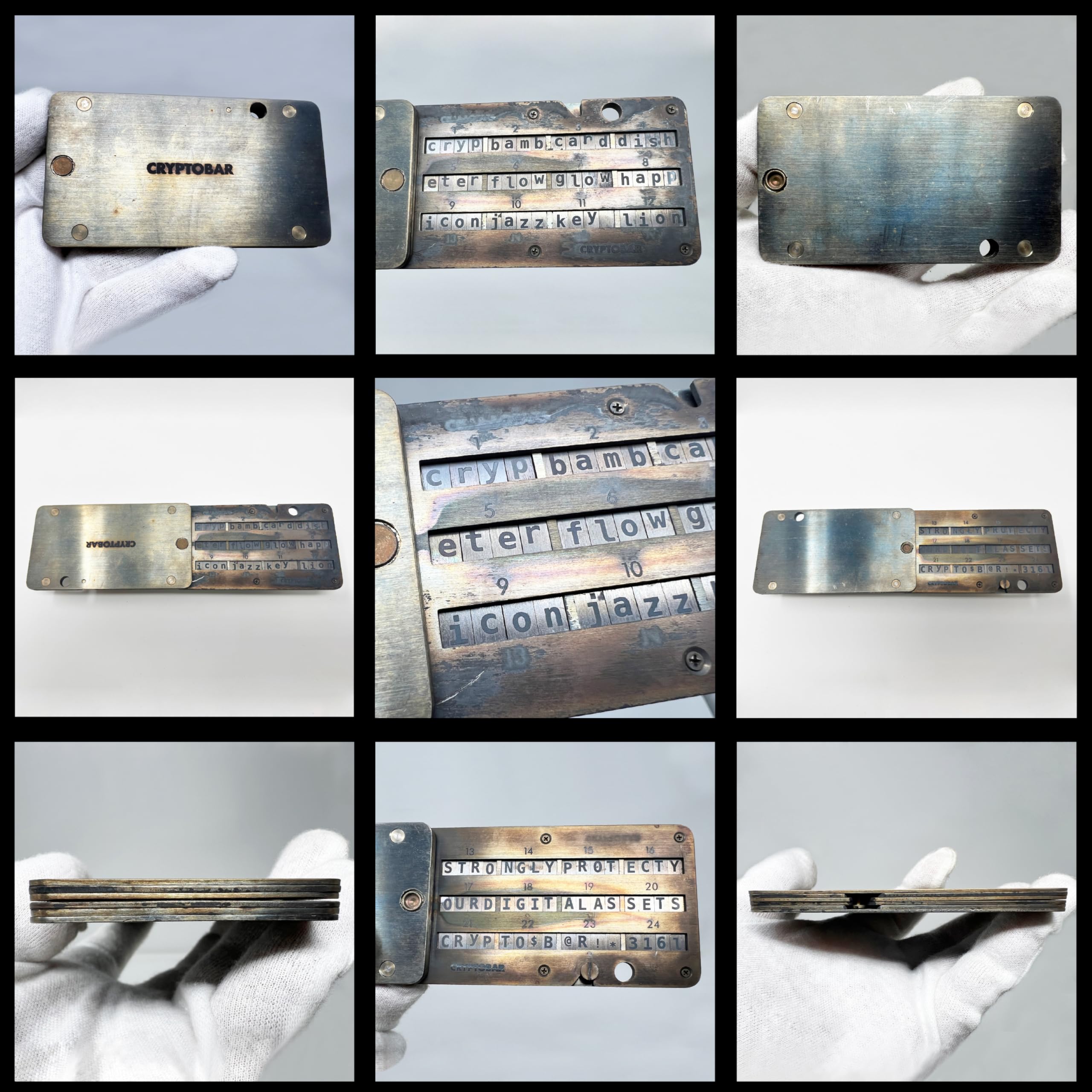 Amazon.co.jp: Fire-resistant tested [ISO834] CRYPTOBAR Ultra-Durable  Stainless Steel Wallet for Seed Phrase Storage SUS316L BIP39 24-word  Compatible Design Registered Crypto Asset Bitcoin Recovery Phrase Physical  : Hobbies