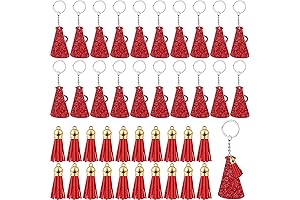 Cunno 40 Pieces Cheer Megaphone Keychain with Tassel