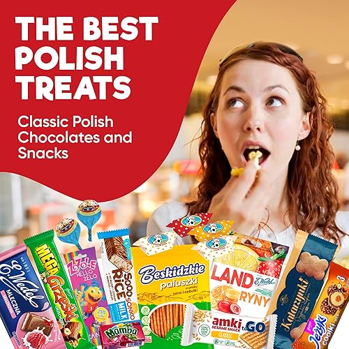 Miniatura 6 de Auténtica caja de dulces polacos, 15 golosinas tradicionales de Polonia, disfruta de los sabores de Polonia con chocolate, obleas, galletas y más.
